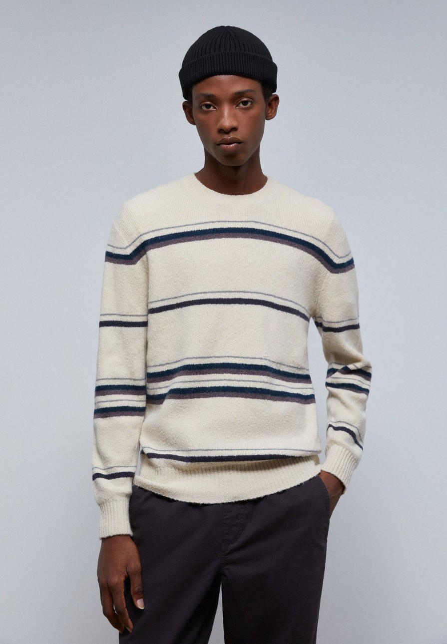 Clearance scalperscompany Two-Tone Stripe Knit Sweater