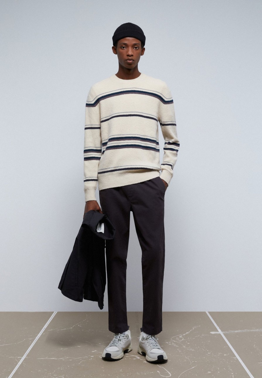 Clearance scalperscompany Two-Tone Stripe Knit Sweater