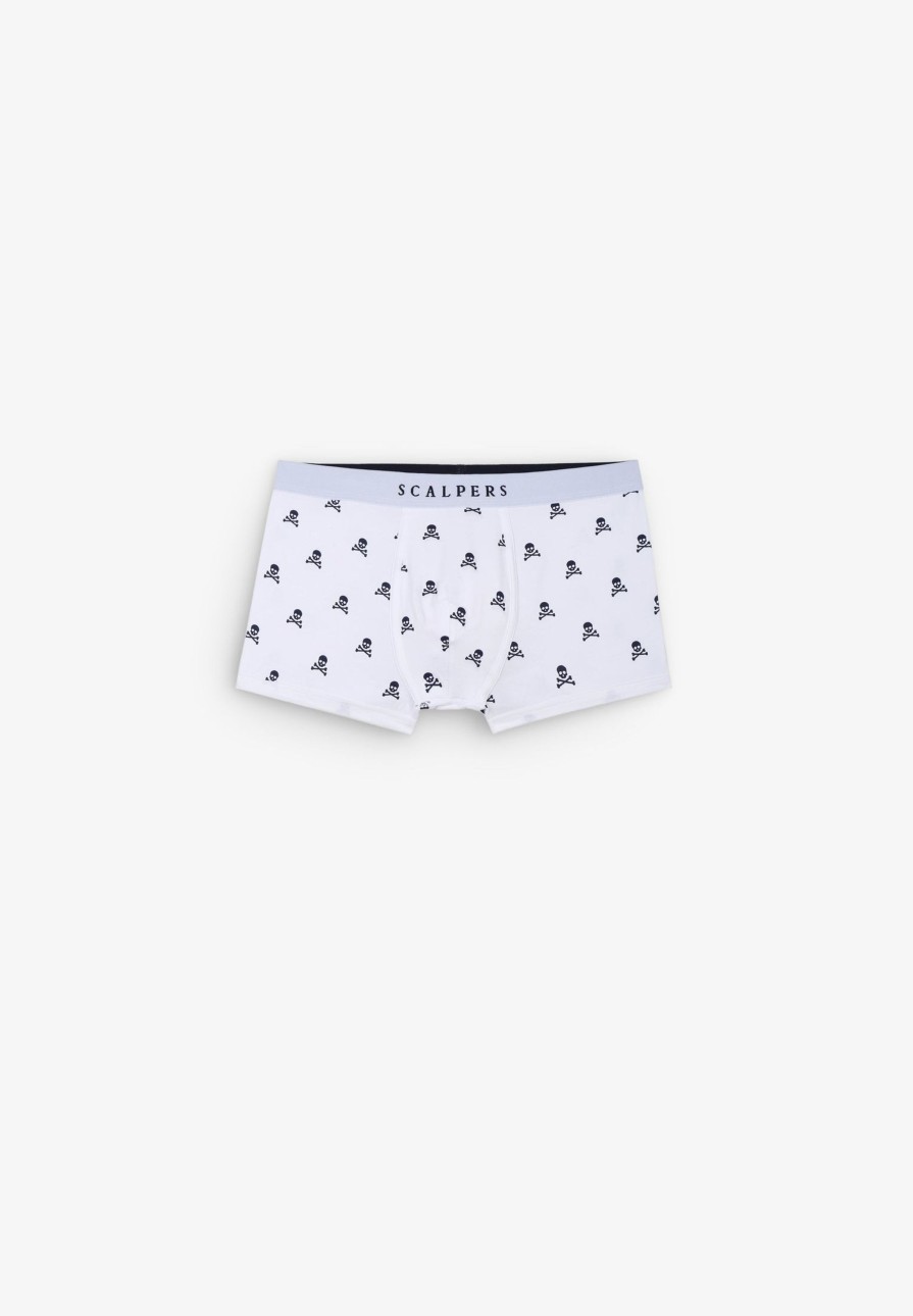 Best scalperscompany Skull Boxers White