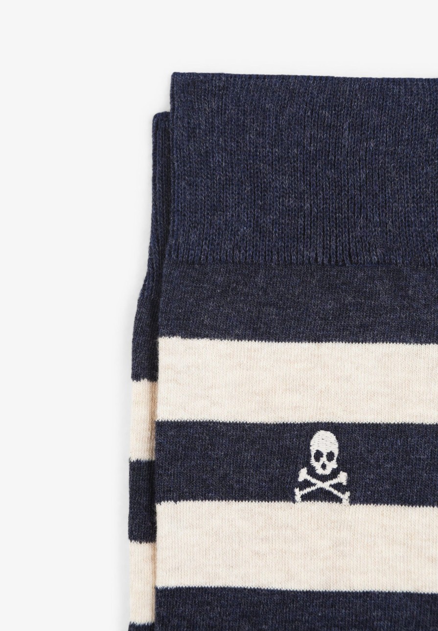 Clearance scalperscompany Striped Skull Socks