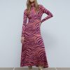 Clearance scalperscompany Midi Dress With Zebra Print