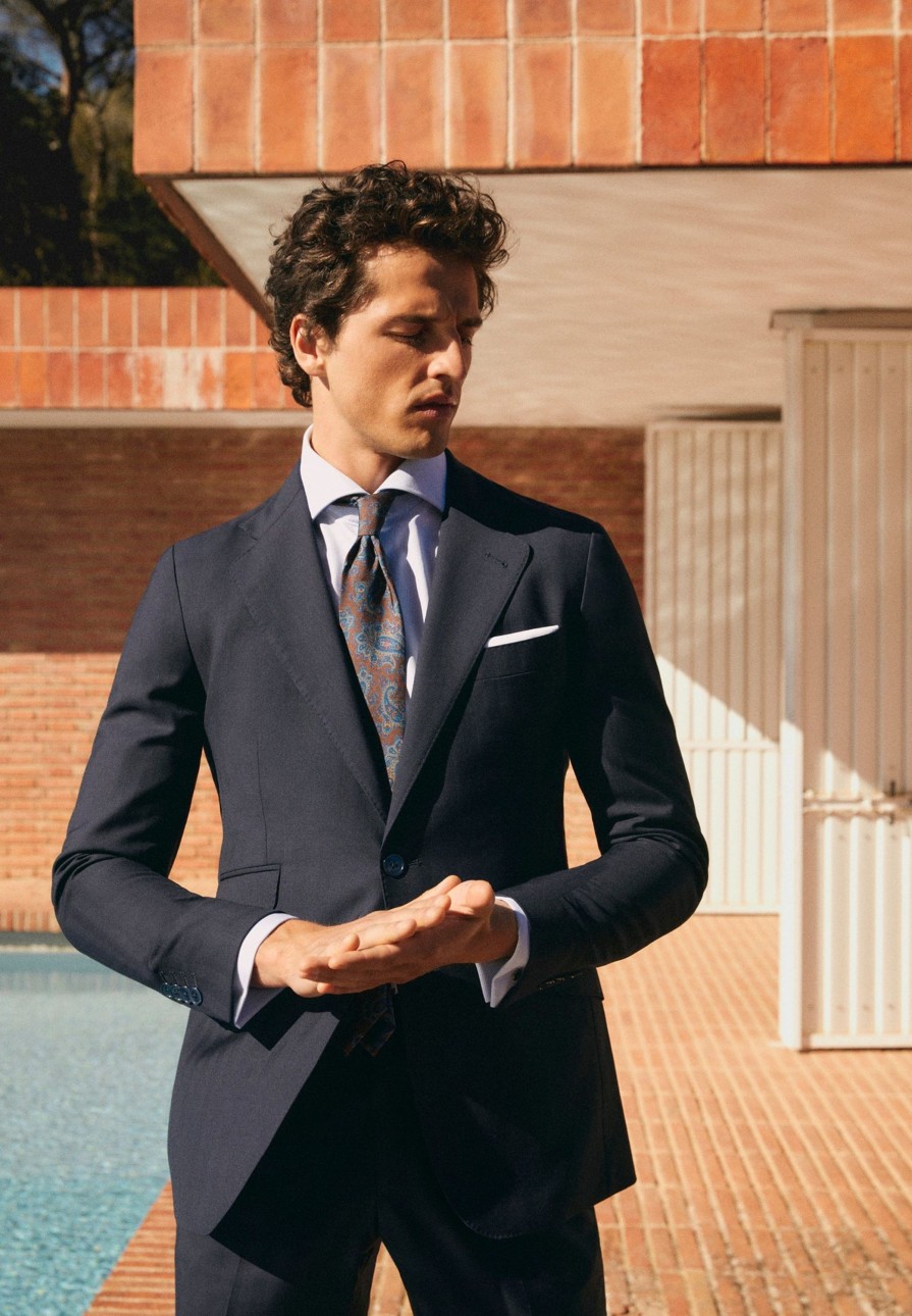 New scalperscompany Navy Blue Suit Navy Spike