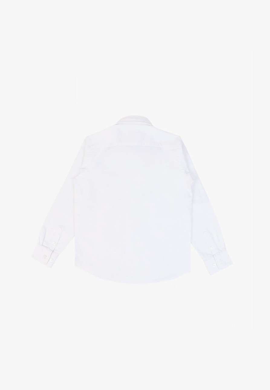 Clearance scalperscompany Oxford Shirt With Button-Down Collar White