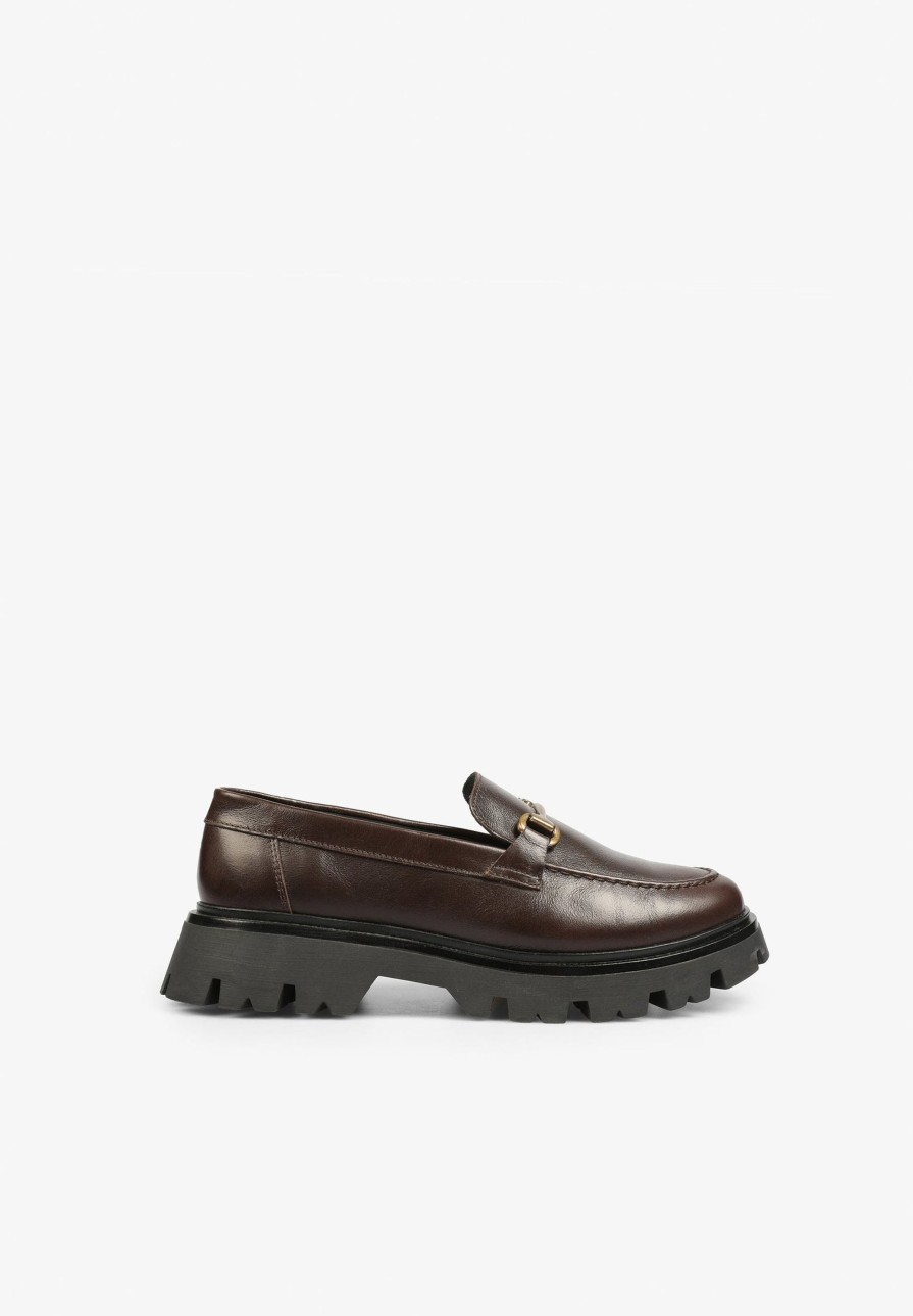 Hot scalperscompany Leather Loafers Dark Brown