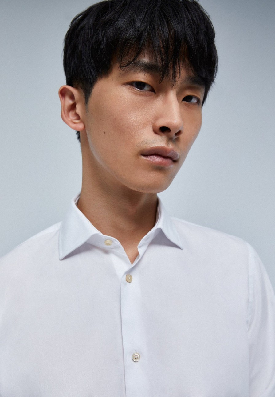 Online scalperscompany Slim Fit Smart Shirt White