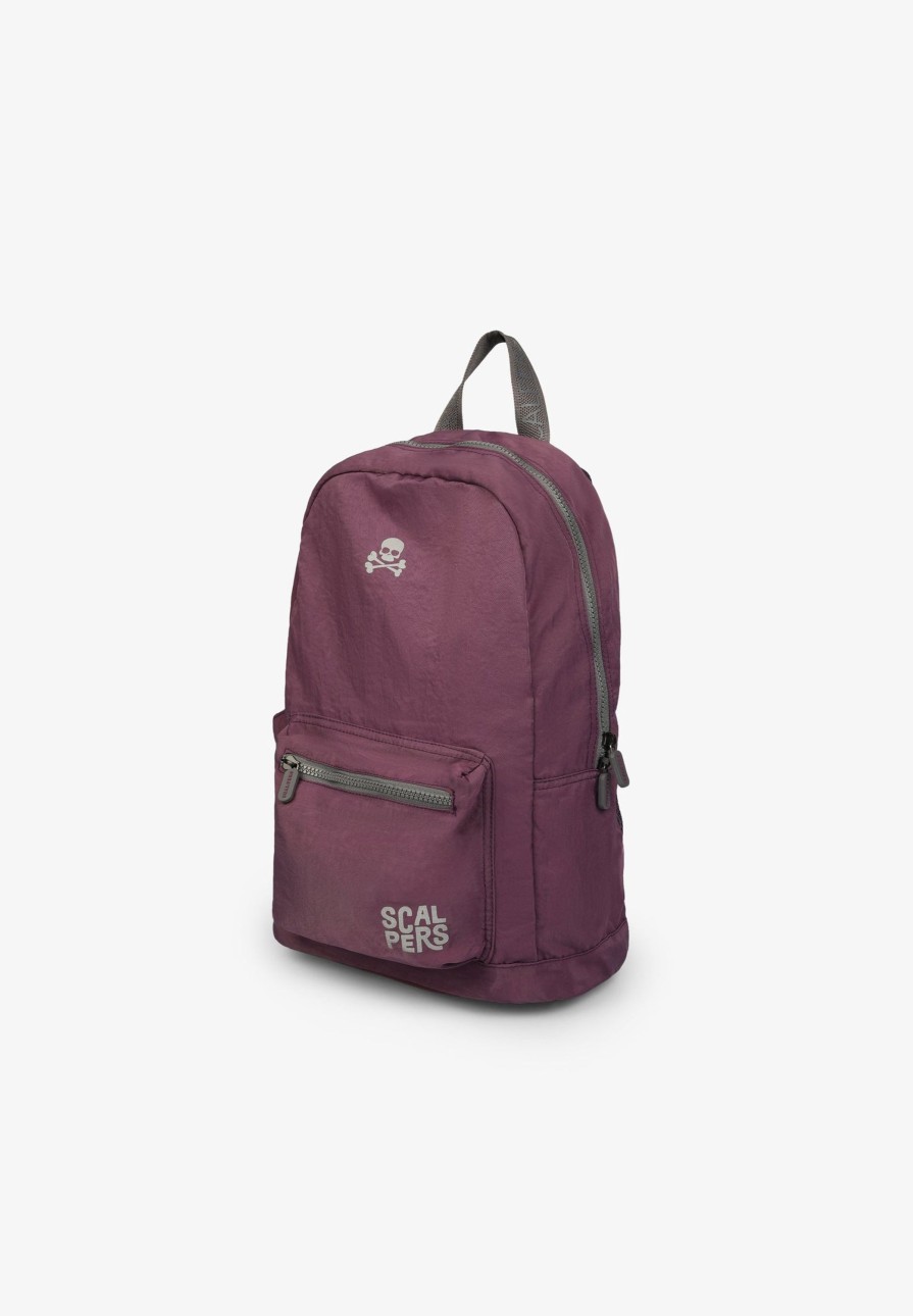 Wholesale scalperscompany Basic Backpack With Skull Mauve