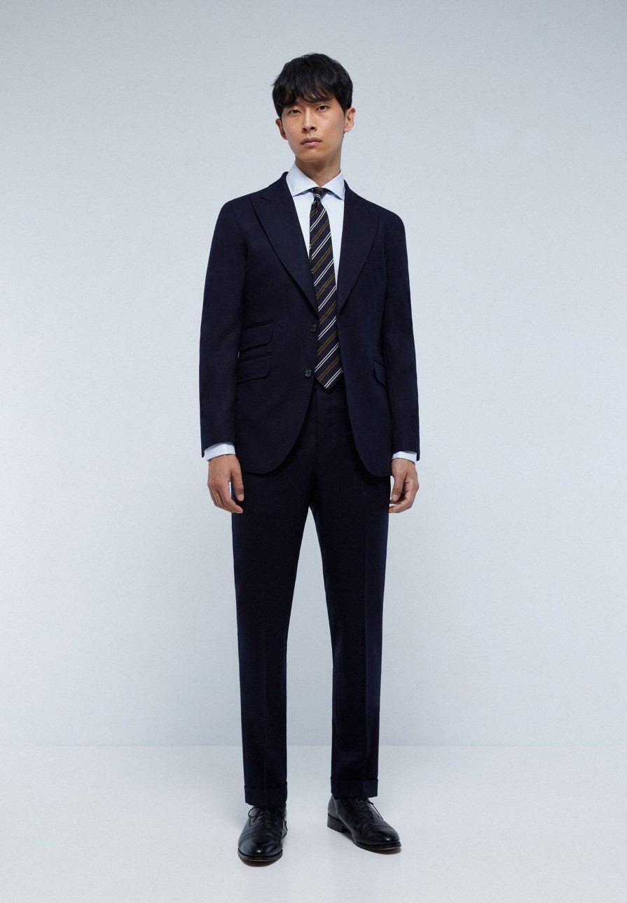 New scalperscompany Premium Blue Wool Suit Navy