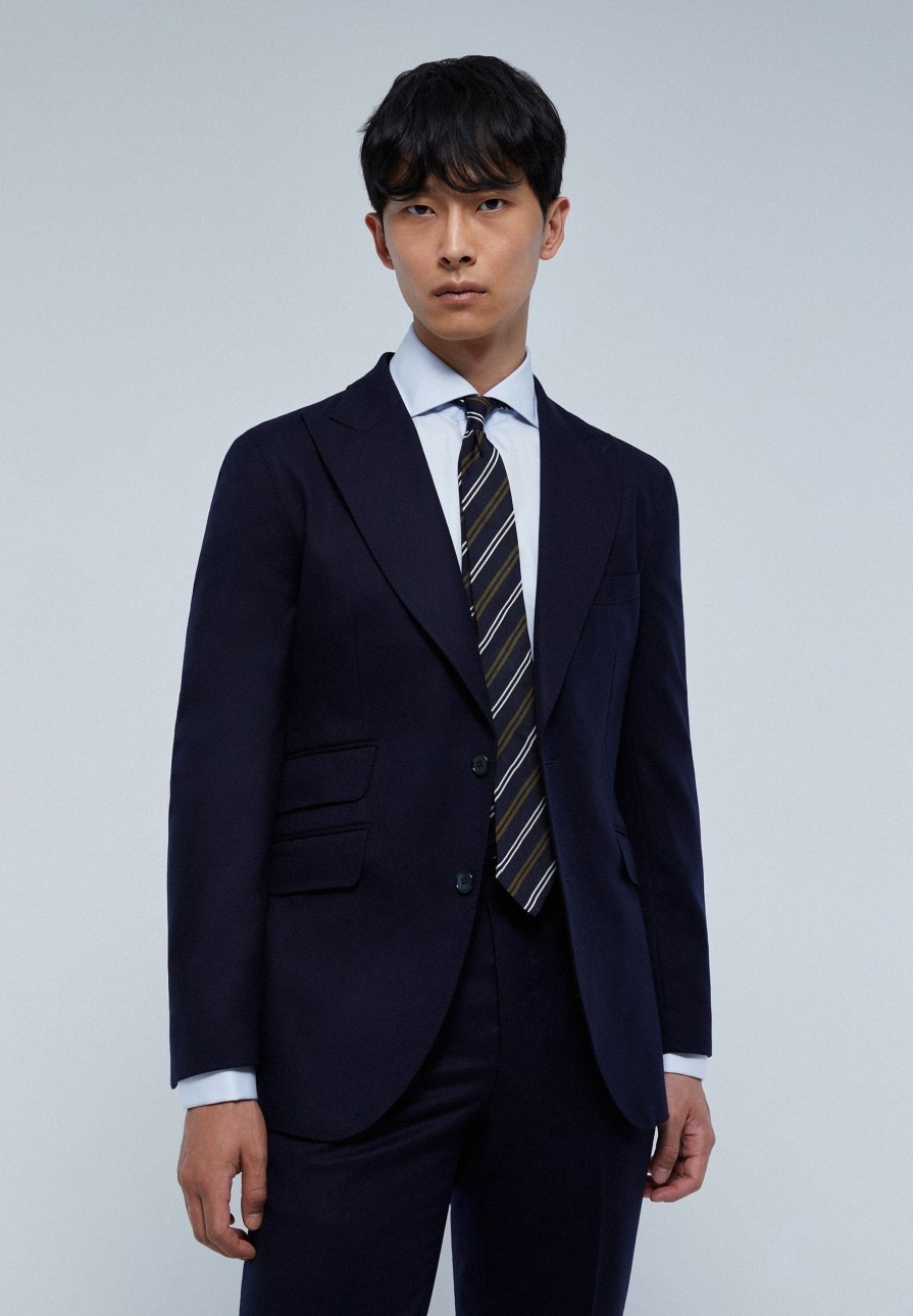 New scalperscompany Premium Blue Wool Suit Navy