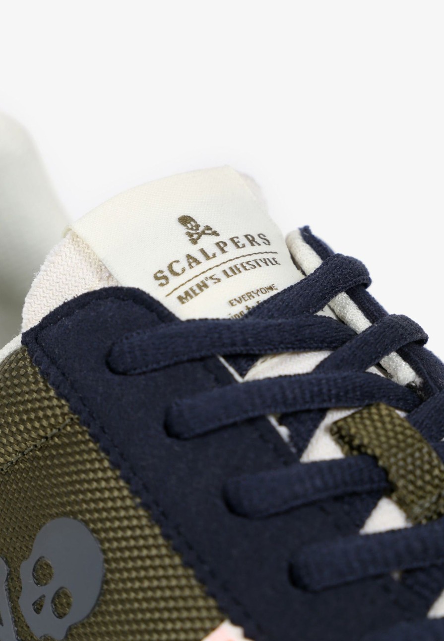 Clearance scalperscompany Basic Skull Sneakers Khaki