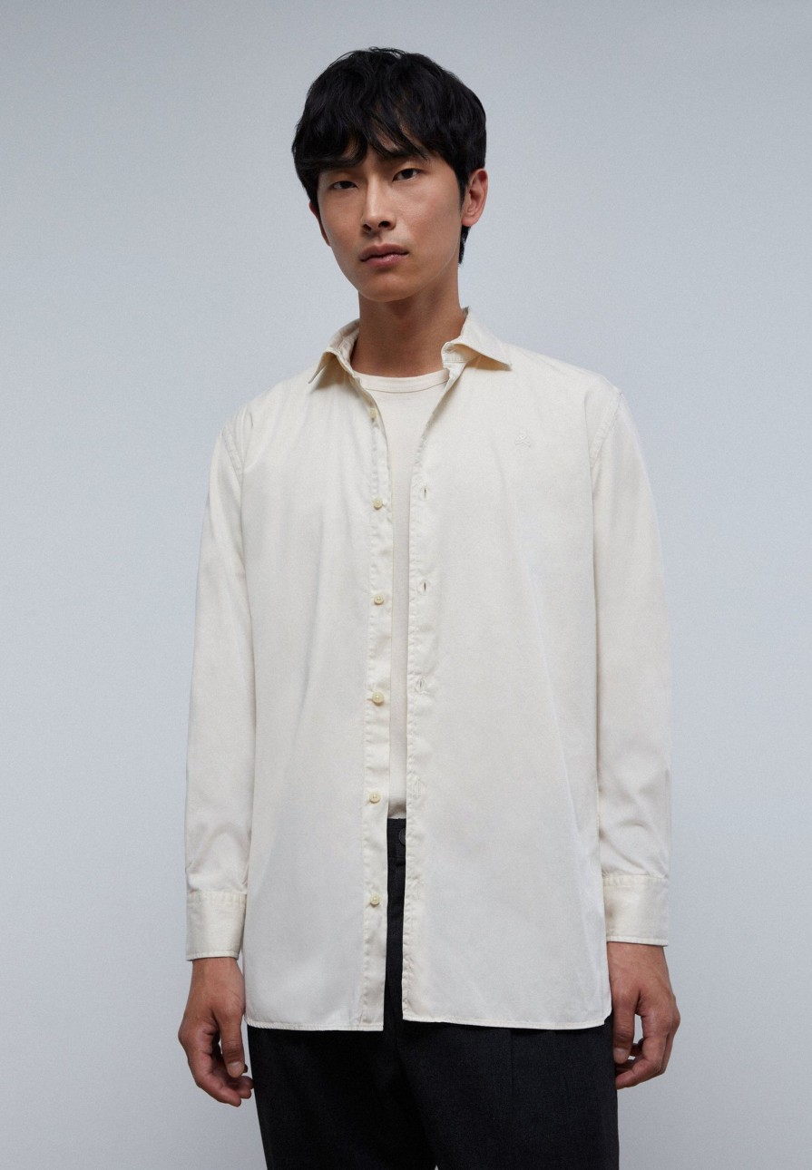 Best scalperscompany Faded Shirt With Skull Cream