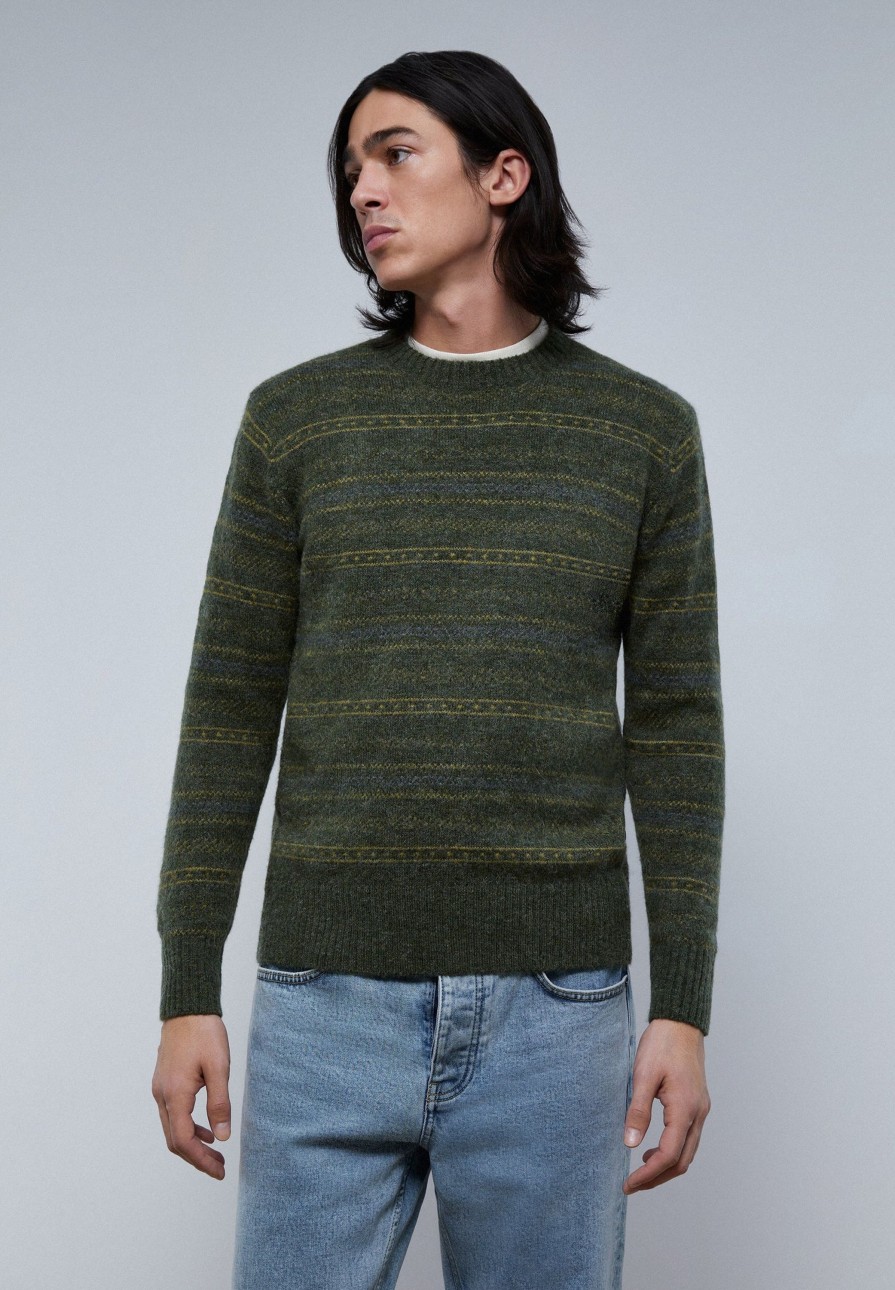 New scalperscompany Premium Sweater With Stripe Motifs