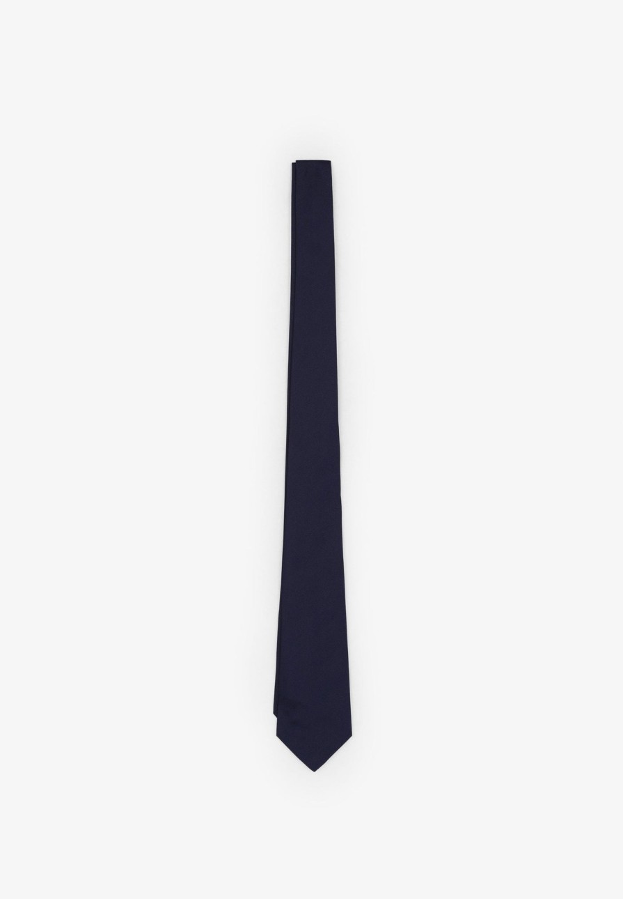 Best scalperscompany Plain Seven-Fold Tie Navy