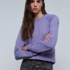 Hot scalperscompany Lurex Ruched Sweatshirt Purple