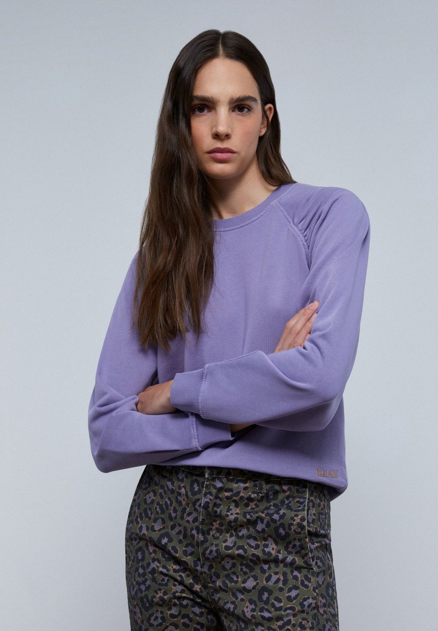 Hot scalperscompany Lurex Ruched Sweatshirt Purple