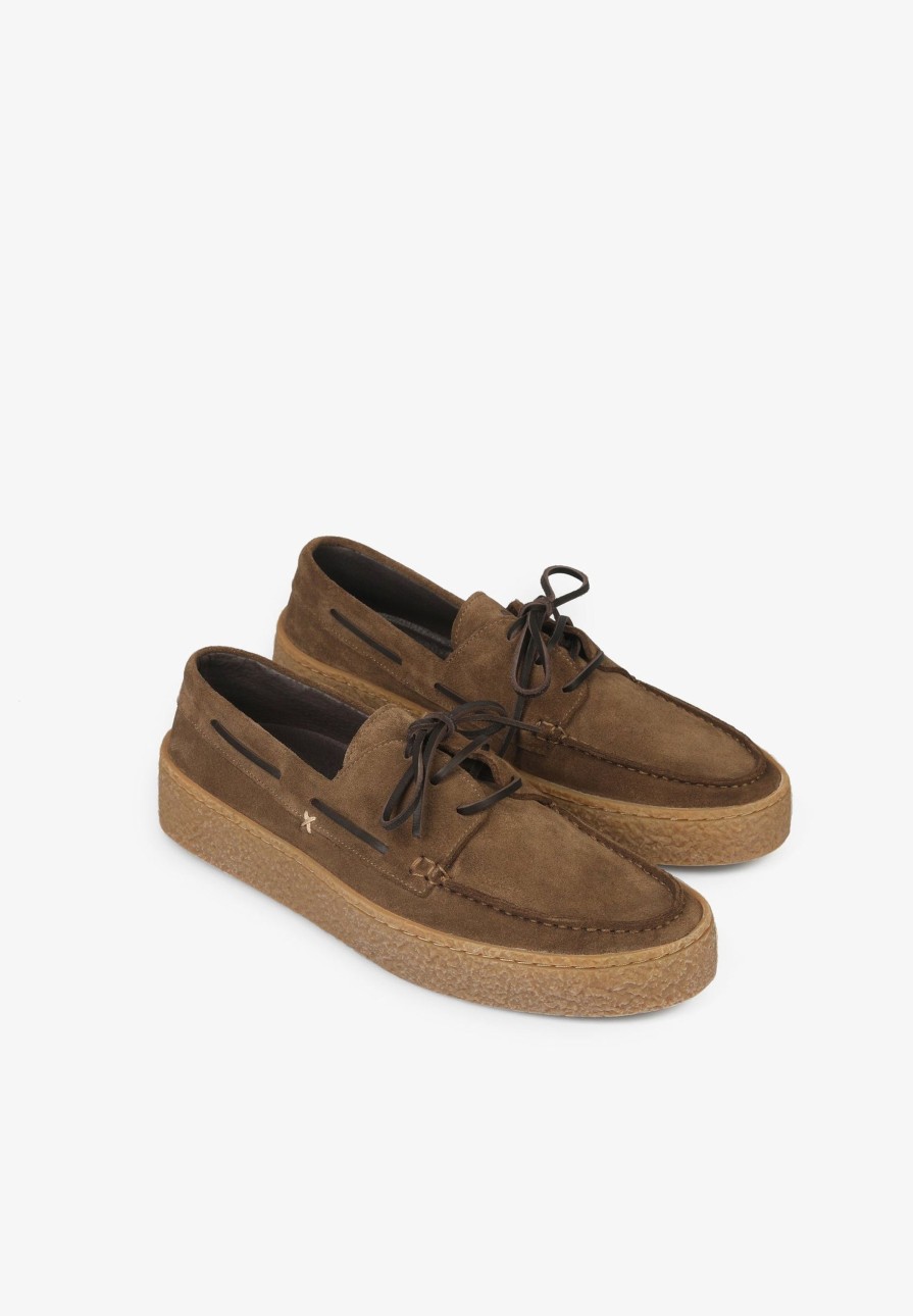 Online scalperscompany Wide Sole Split Suede Boat Shoes