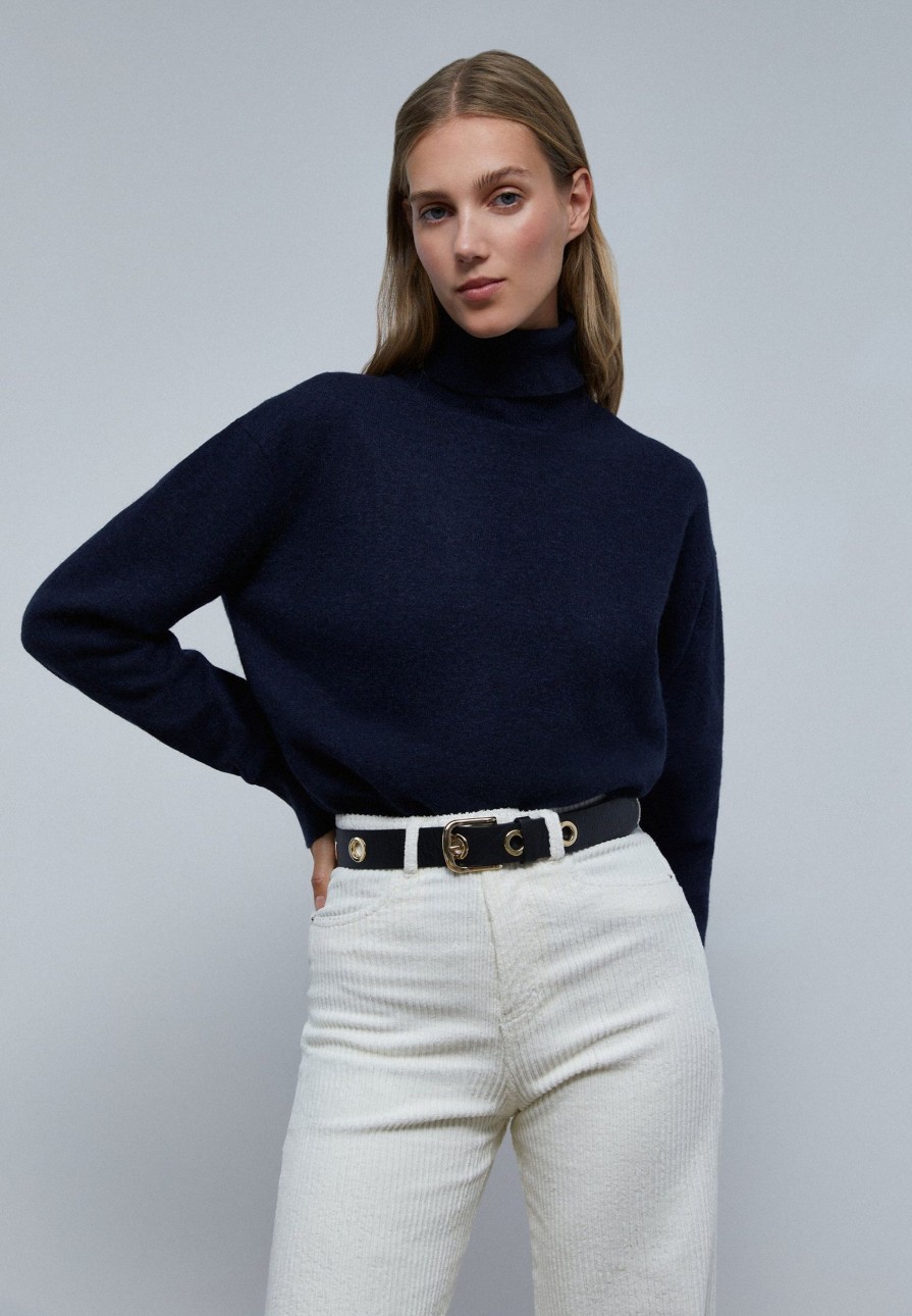 Online scalperscompany High Neck Knit Jumper