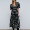 Online scalperscompany Midi Dress With Puff Sleeves