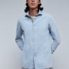 Hot scalperscompany Faded Denim Shirt With Matching Skull