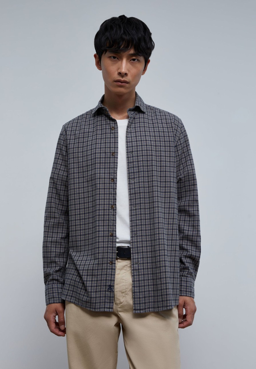 Clearance scalperscompany Flannel Plaid Shirt