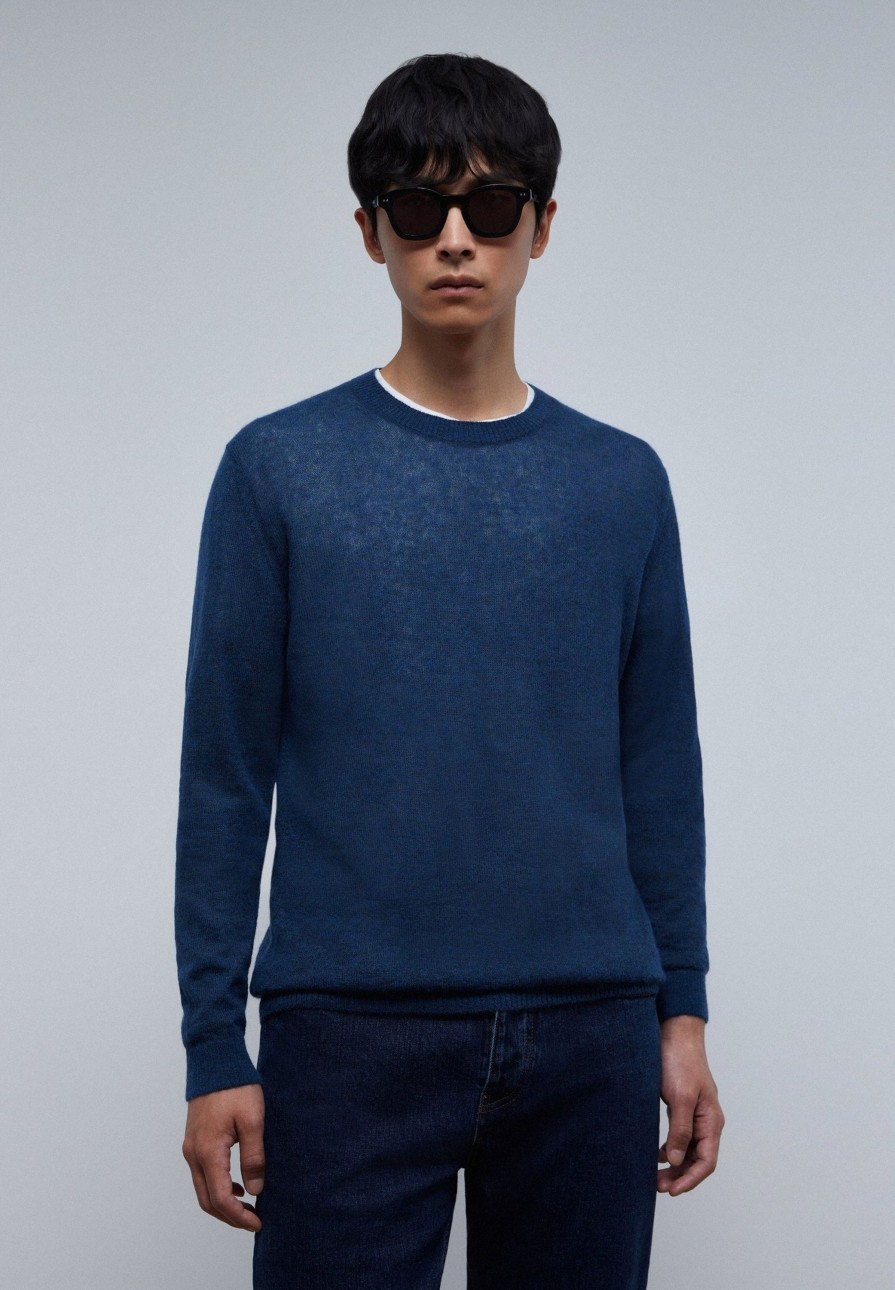 Best scalperscompany Heather Knit Sweater Blue