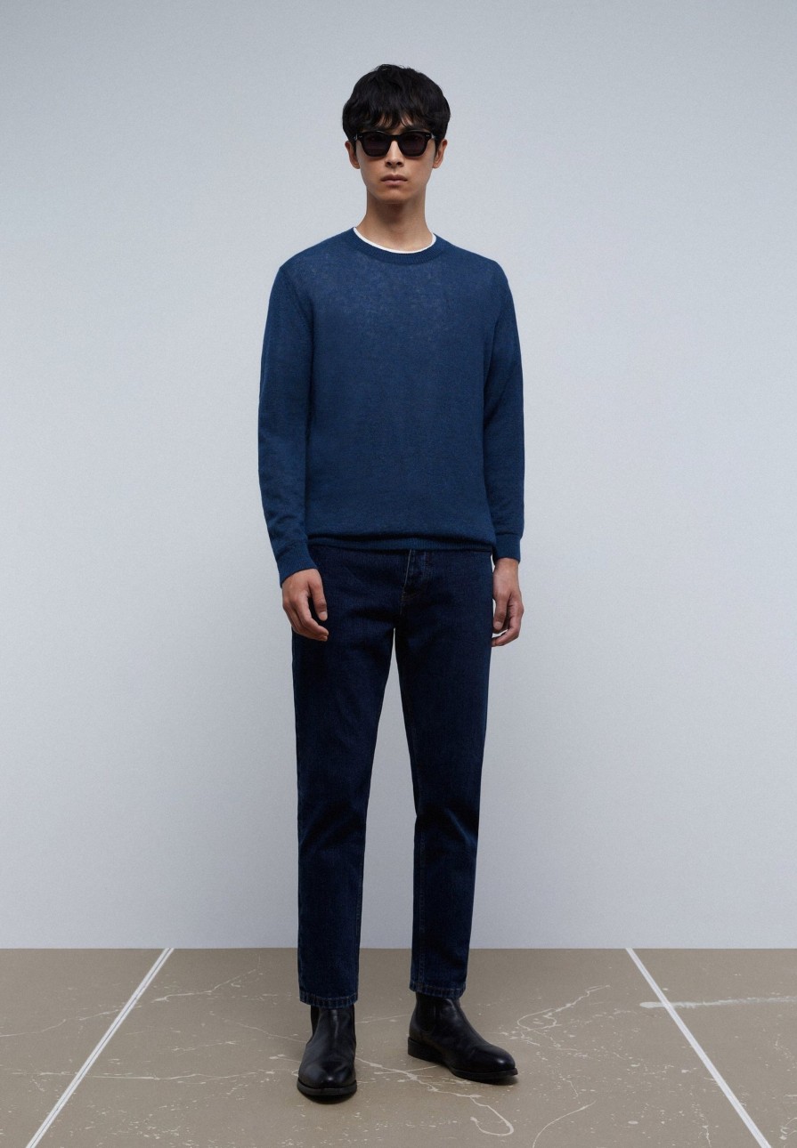 Best scalperscompany Heather Knit Sweater Blue