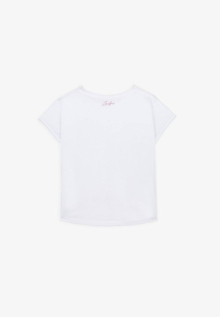 Clearance scalperscompany Nos Basic Skull Tee Girls White