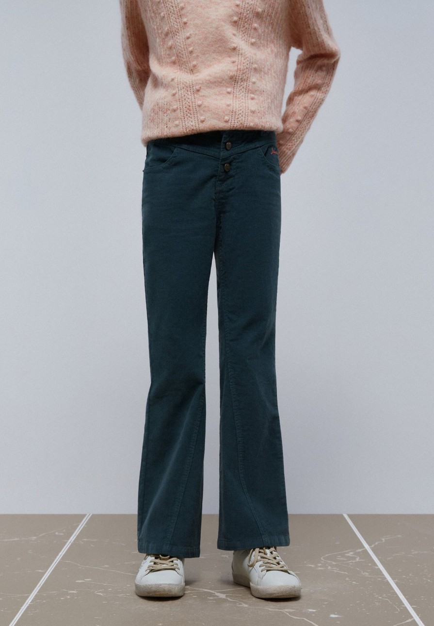 Clearance scalperscompany Micro Corduroy Flared Trousers