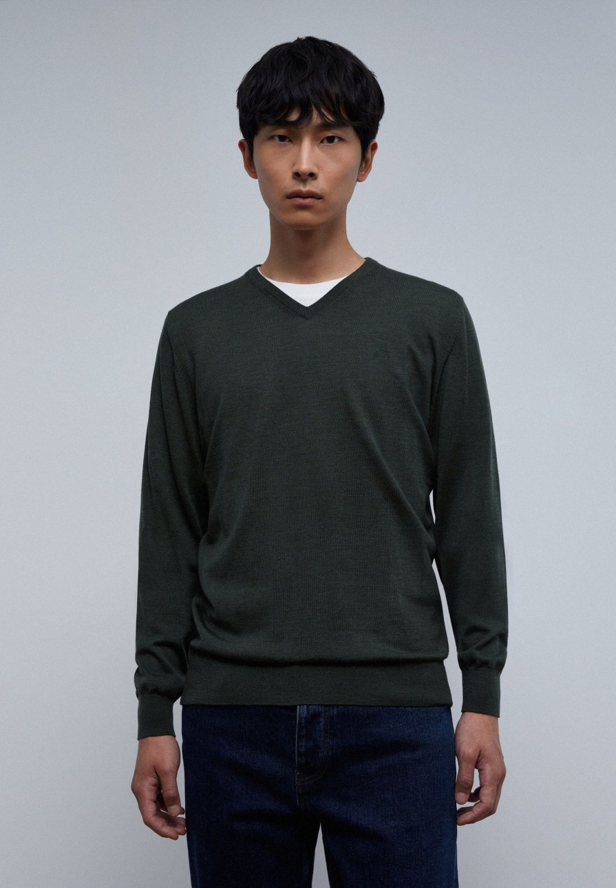 Clearance scalperscompany V-Neck Wool Sweater