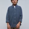 Wholesale scalperscompany Micro Corduroy Skull Shirt Blue