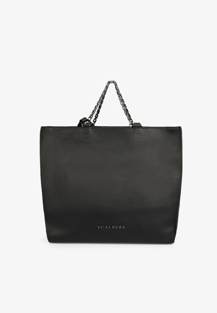 New scalperscompany Leather Tote Bag