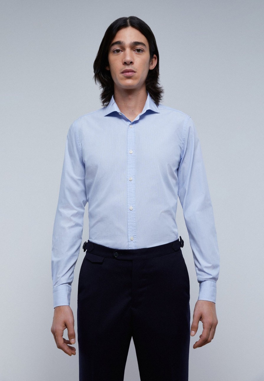 Clearance scalperscompany Slim Fit Striped Shirt