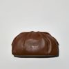 Hot scalperscompany Ruched Leather Clutch Bag