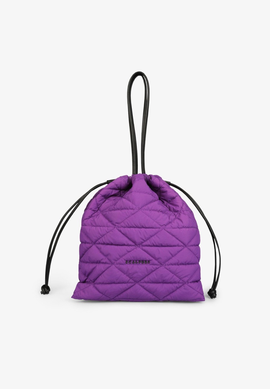 Wholesale scalperscompany Quilted Bucket Bag Purple