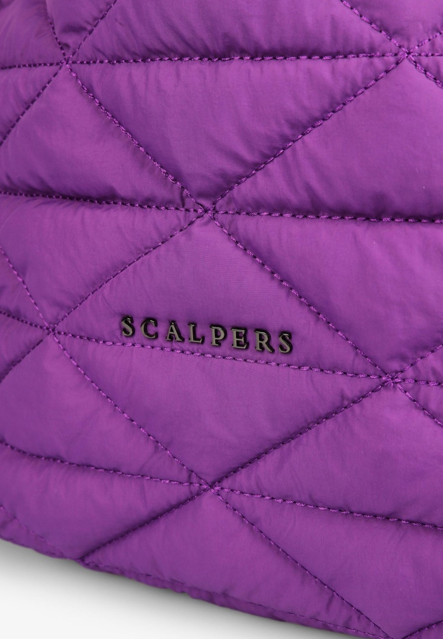 Wholesale scalperscompany Quilted Bucket Bag Purple