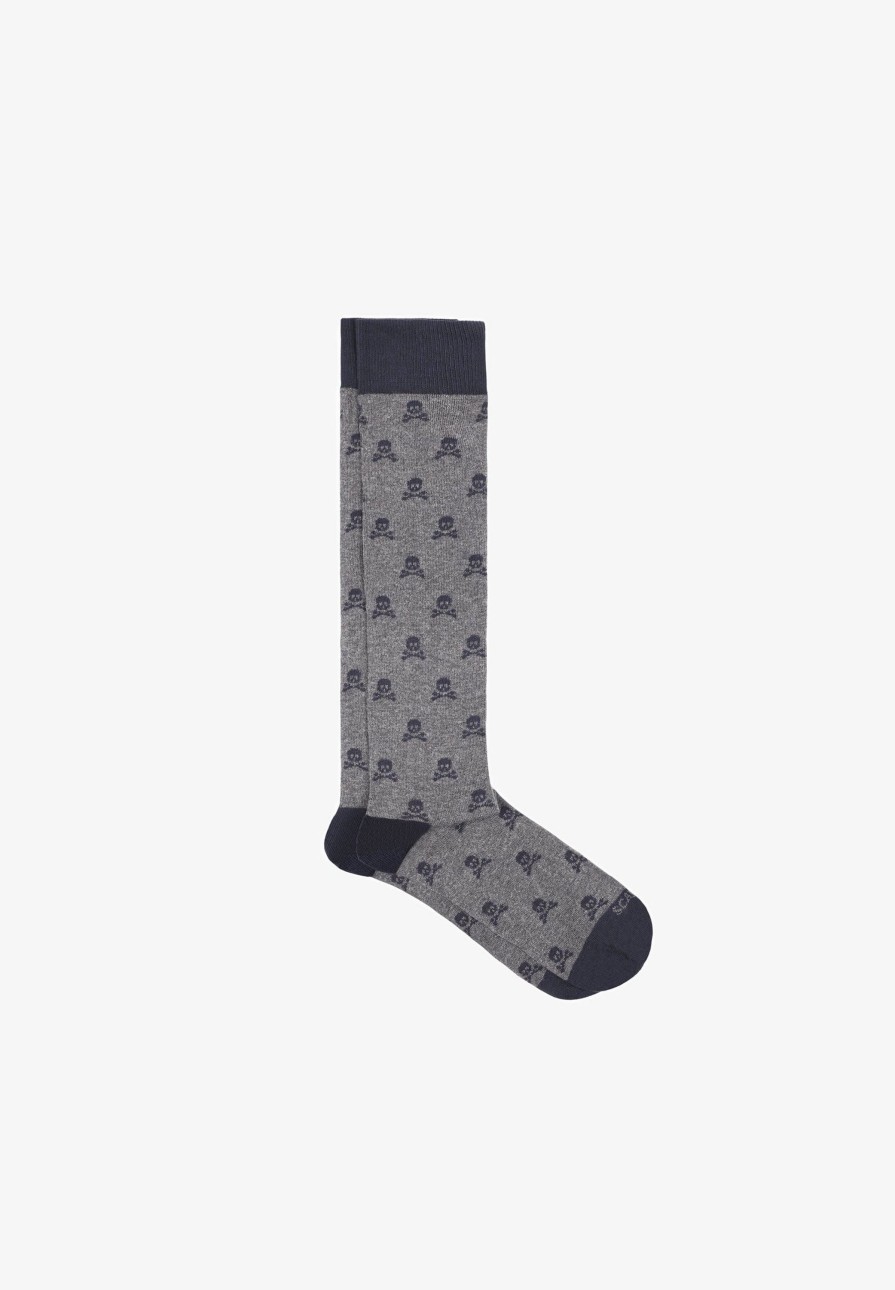 Best scalperscompany Socks With All-Over Skull Print Dark Grey