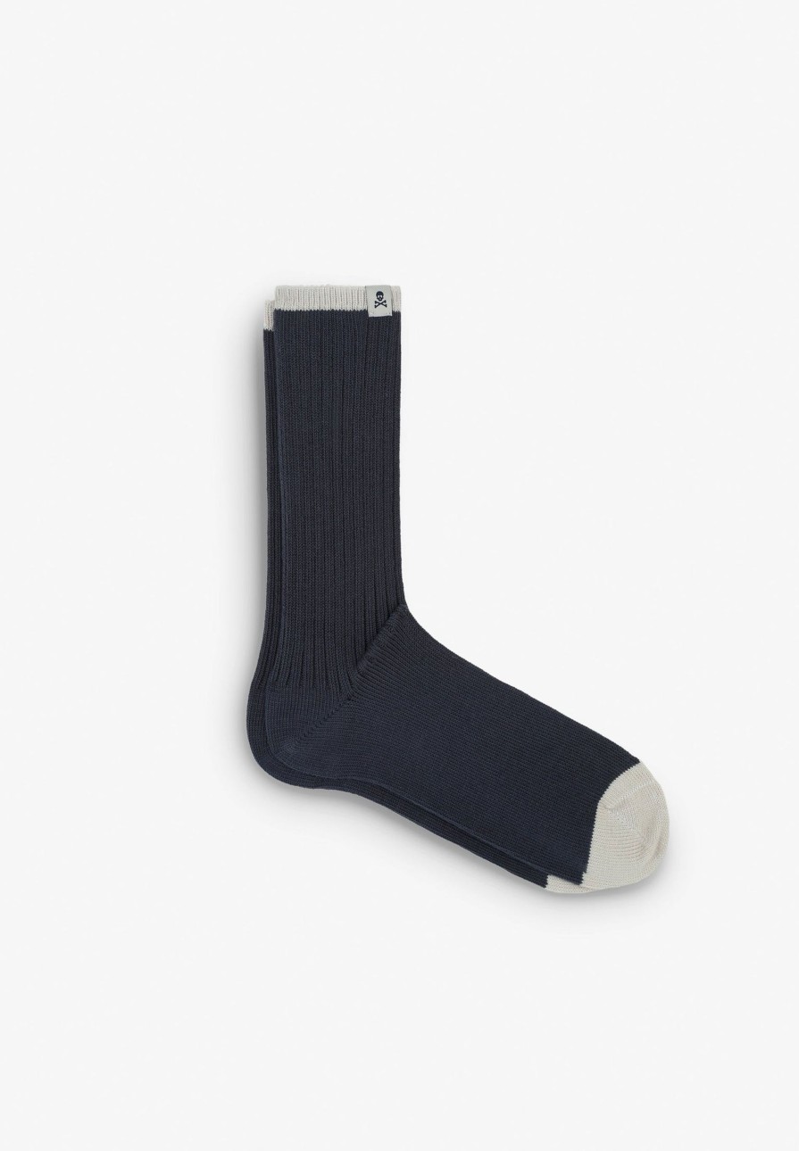 Best scalperscompany Rib Knit Contrast Socks