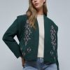 Online scalperscompany Quilted Cardigan With Embroidered Details Green