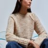 Clearance scalperscompany Knit Sweater With Raglan Sleeves Natural