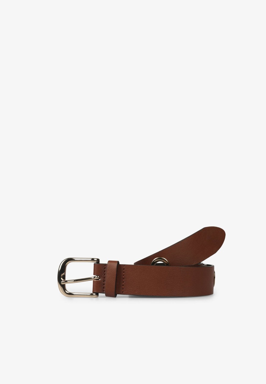 Online scalperscompany Leather Belt With Eyelets