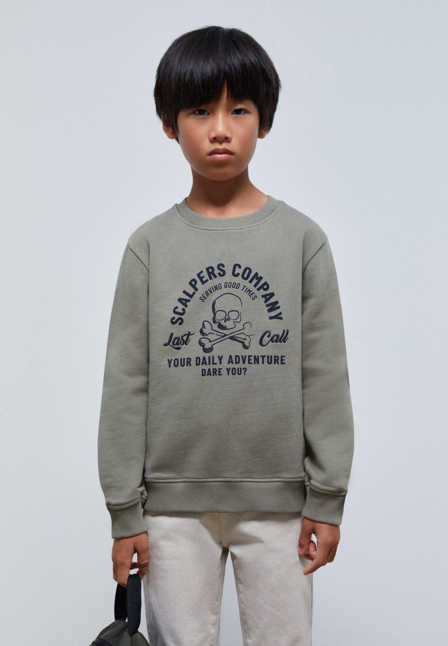 Hot scalperscompany Sweatshirt With Print And Embroidery