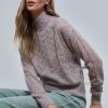 Hot scalperscompany Die-Cut Sweater With Perkins Collar Light Grey