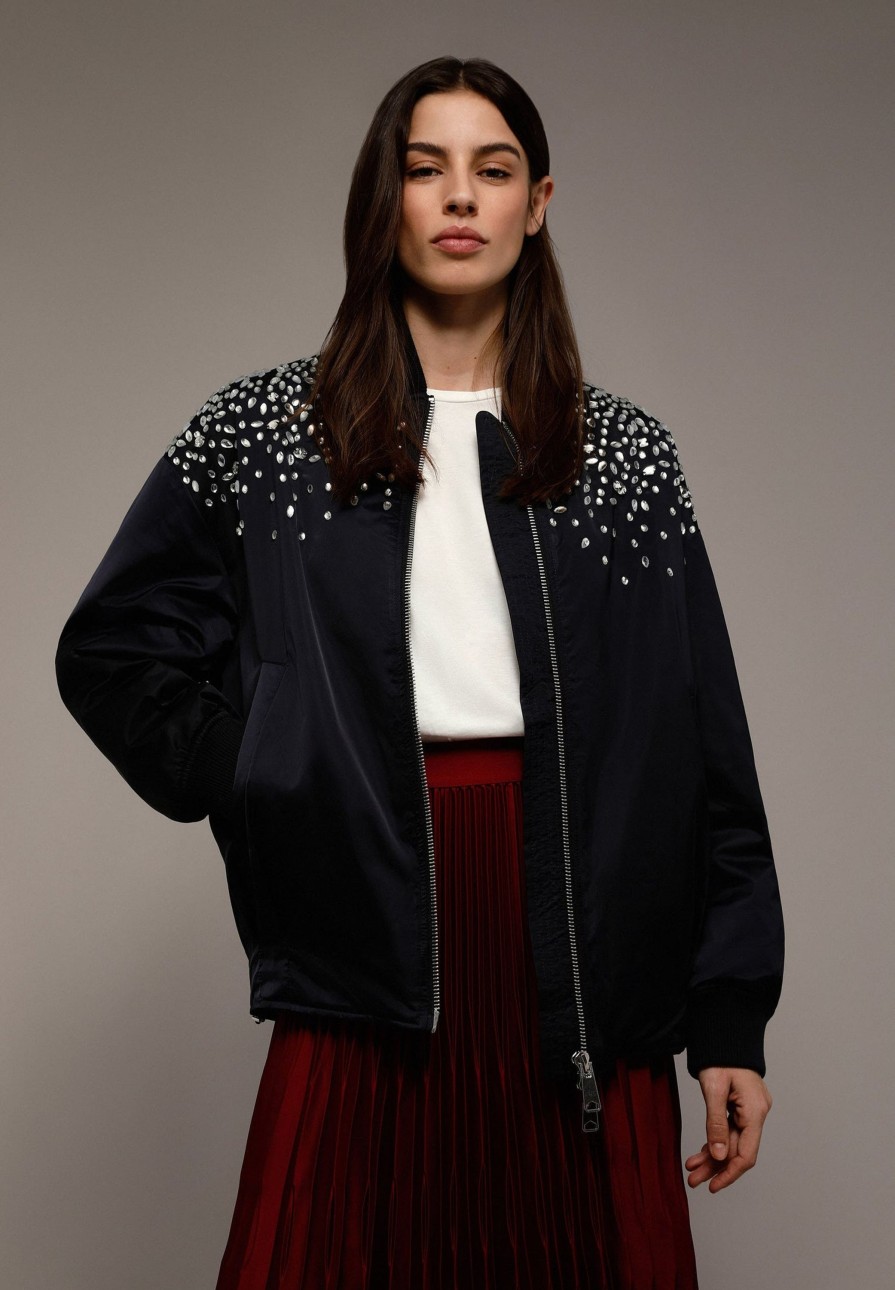 Online scalperscompany Bomber With Glass Detail