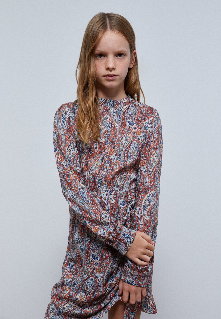 New scalperscompany Paisley Dress With Bow