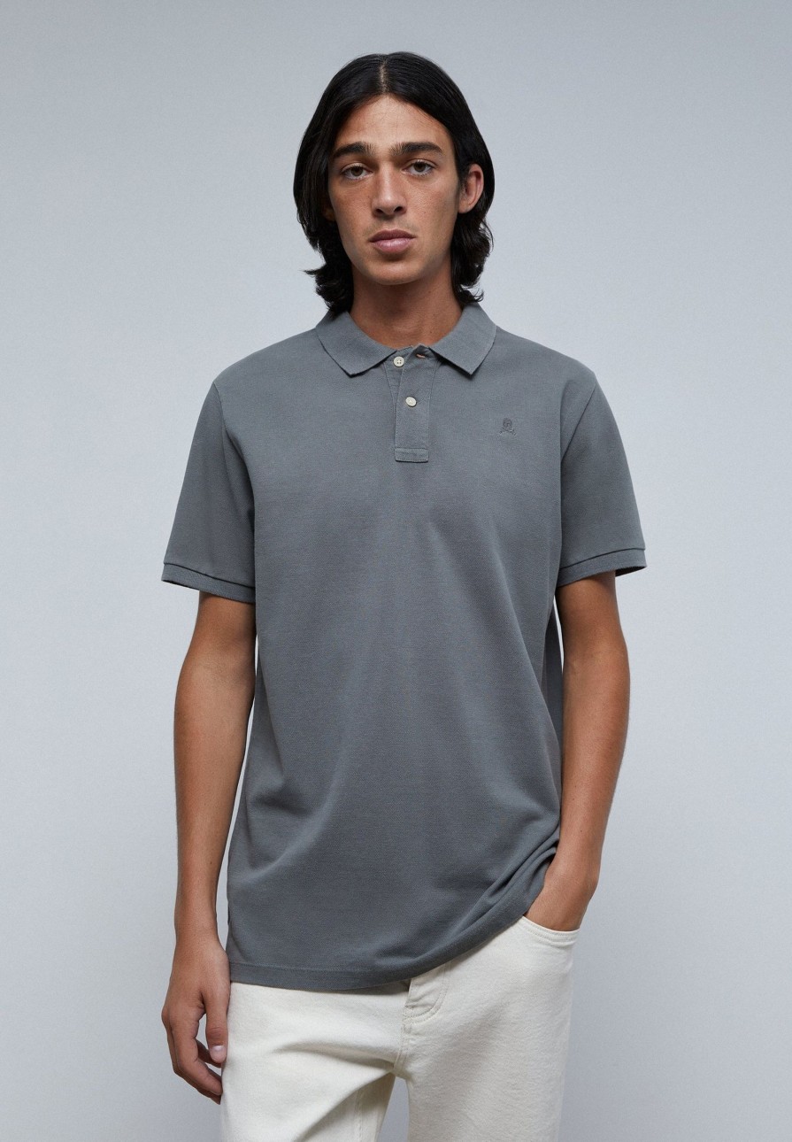 Online scalperscompany Basic Polo Shirt With Skull Detail