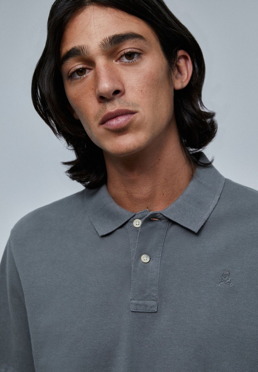 Online scalperscompany Basic Polo Shirt With Skull Detail