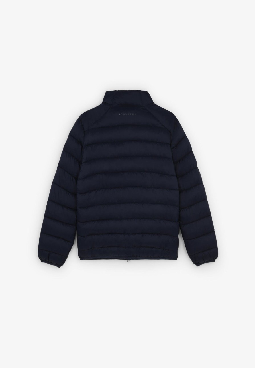 Hot scalperscompany Puffer Jacket With Skull Navy