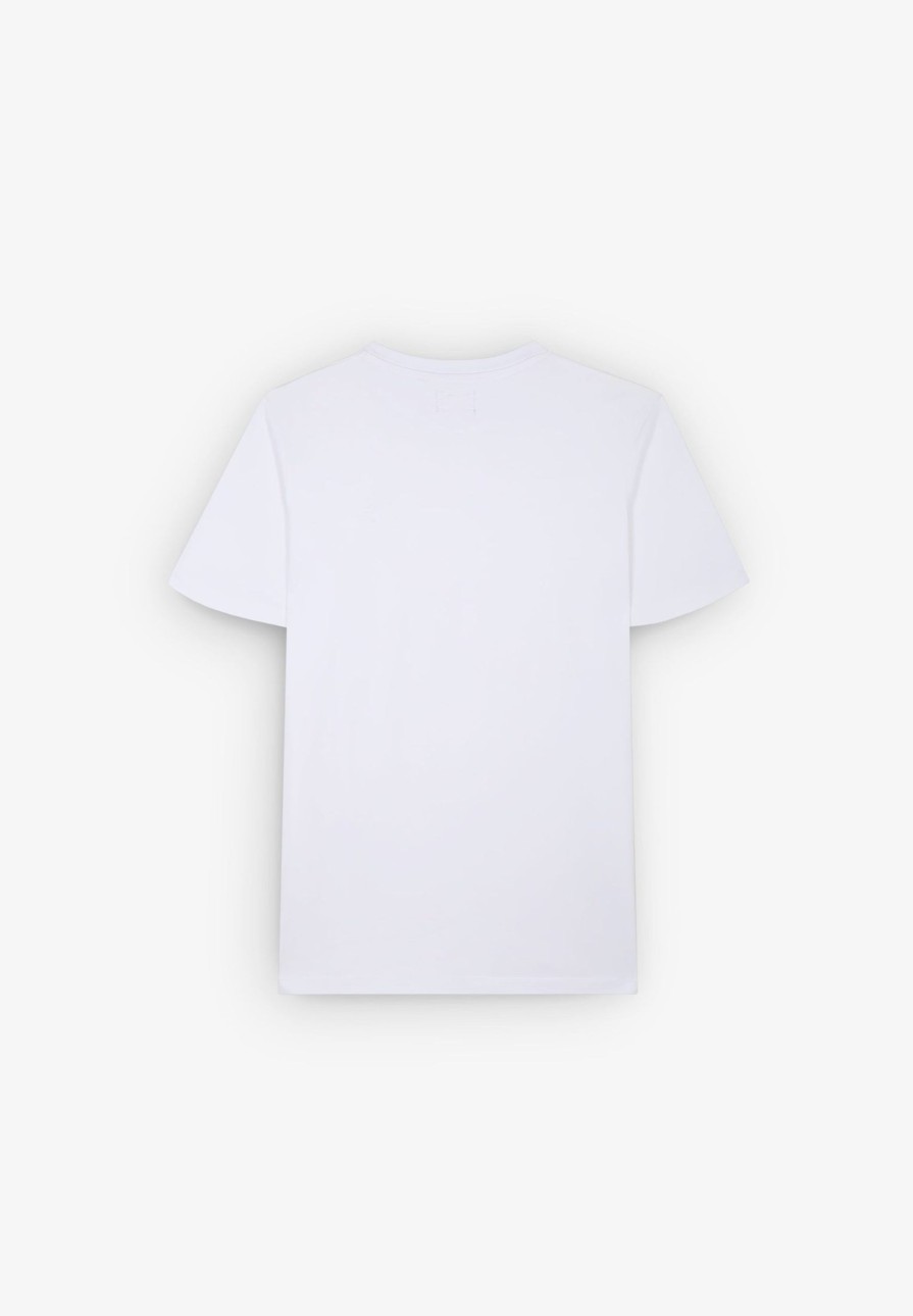 New scalperscompany Basic Cotton Skull T-Shirt White