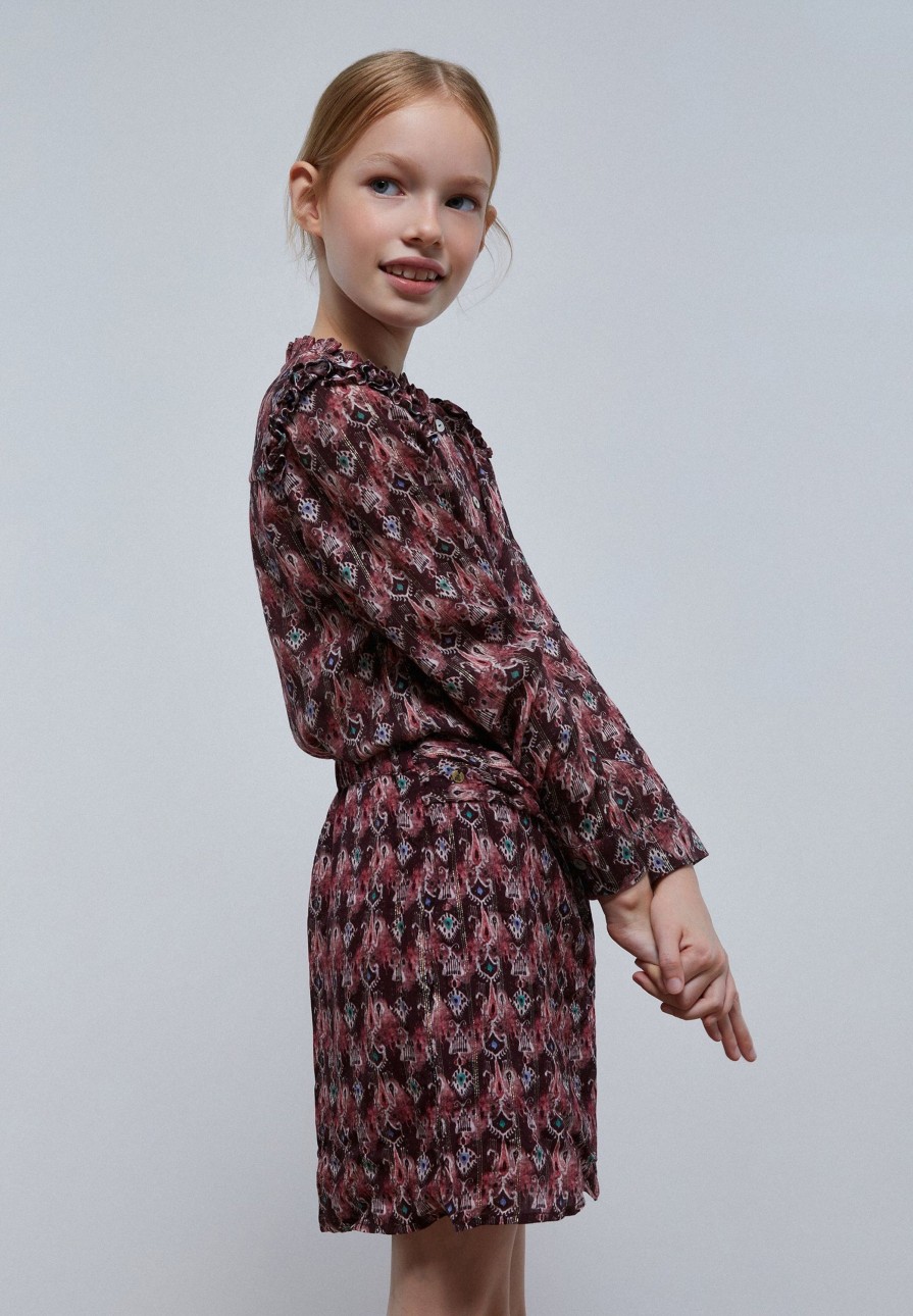 Online scalperscompany Print Blouse With Frill