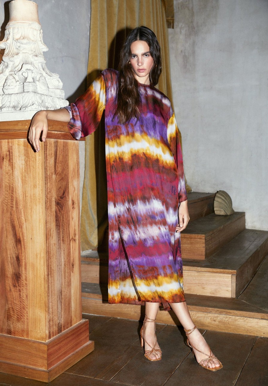 New scalperscompany Tie-Dye Tunic Dress Multicolor