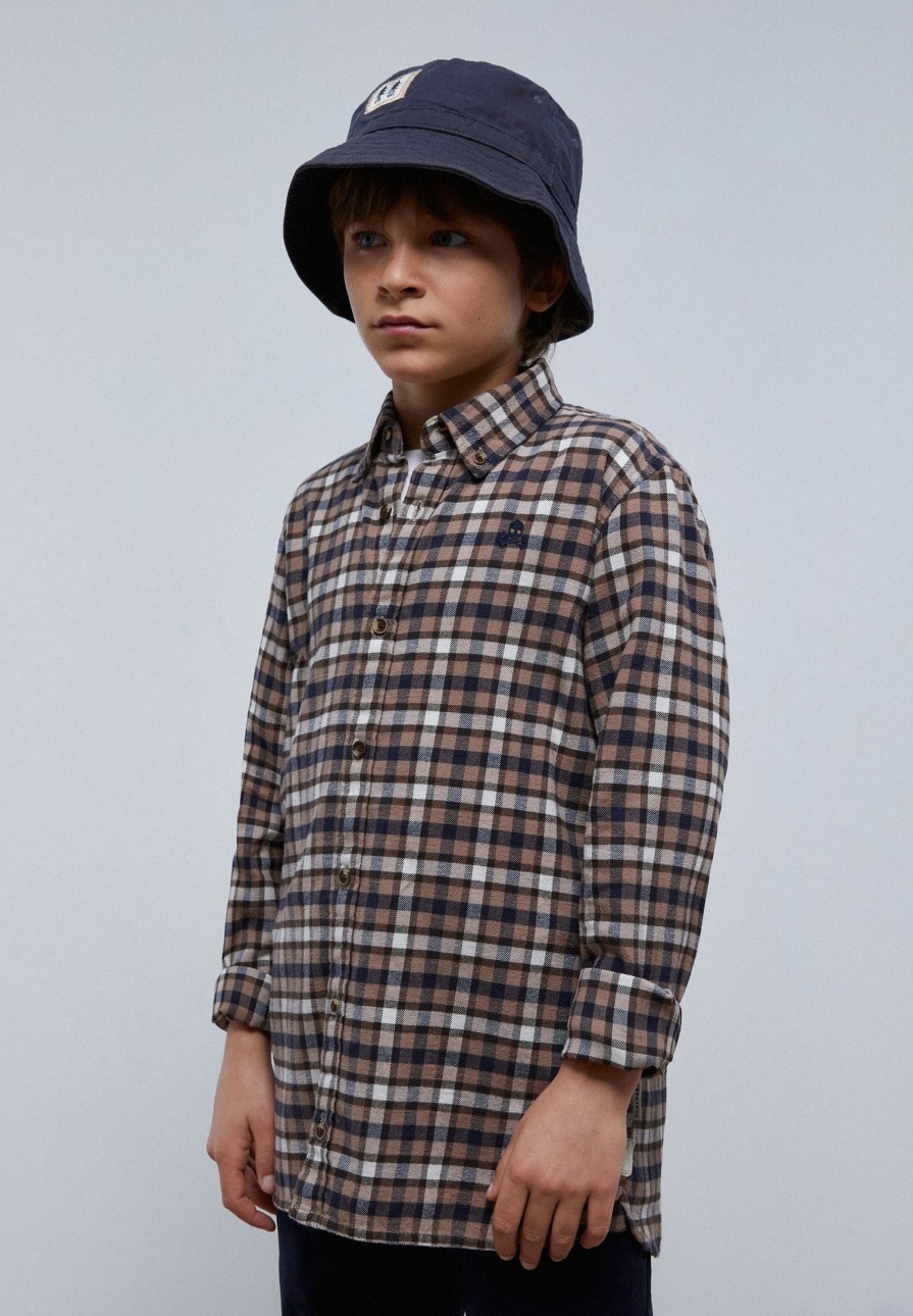 Best scalperscompany Plaid Check Shirt Brown Check